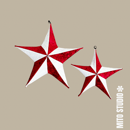 Estrella bicolor Roja Terciopleo