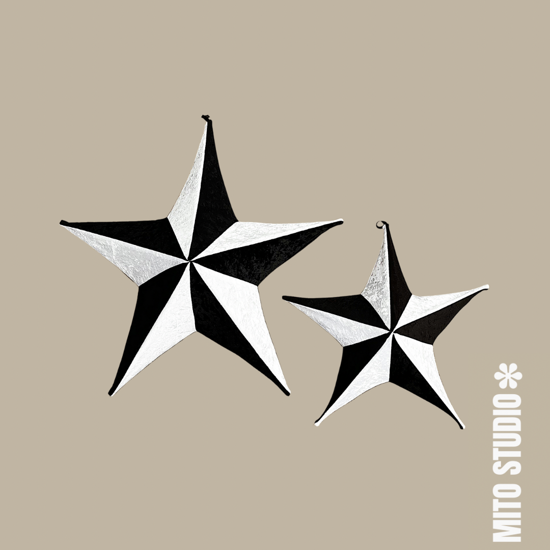 Estrella bicolor negra Terciopleo